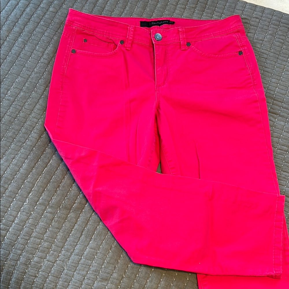 Calvin Klein Bright Pink Skinny Jeans